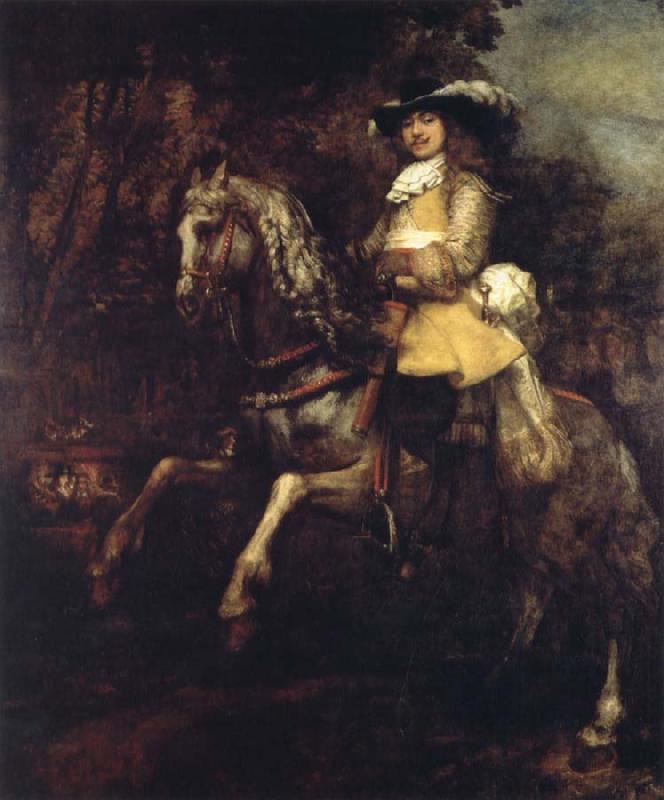 REMBRANDT Harmenszoon van Rijn Portrait of Frederik Rihel on Horseback Germany oil painting art